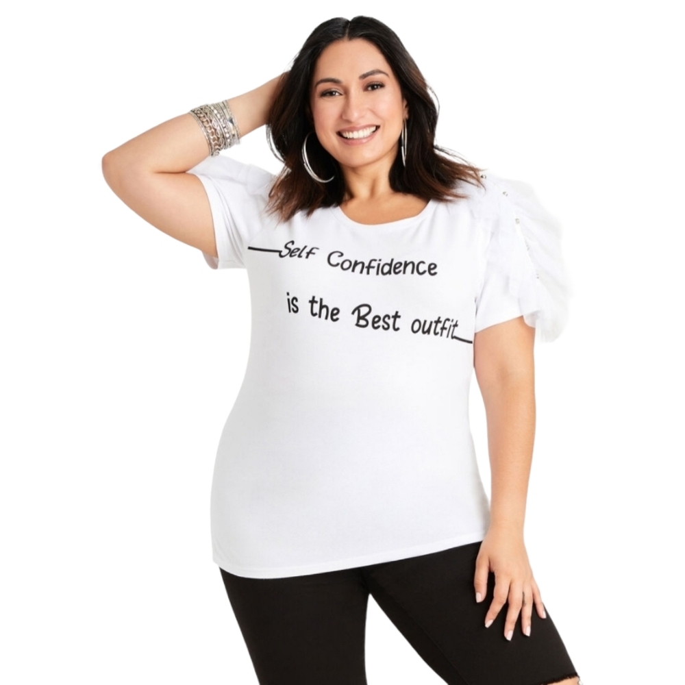 Ashley Stewart Confidence Is The Best Outfit Tee